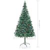 vidaXL &Aacute;rvore de Natal artificial com pinhas 210 cm