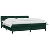vidaXL Cama com molas/colch&atilde;o 180x210 cm veludo verde-escuro
