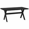 vidaXL Mesa de jantar NOAIN 160 cm Madeira de Pinho Maci&ccedil;a Preto