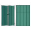 vidaXL Abrigo p/ ferramentas jardim 225x89x161cm aço galvanizado verde