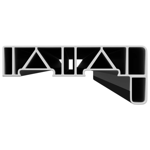 vidaXL Soleira de Janela Preto com Textura de Madeira PVC