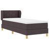 vidaXL Cama Box com colch&atilde;o Marrom Escuro 80 x 200 cm tecido