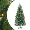 vidaXL &Aacute;rvore de Natal Artificial com 150 LEDs Verde 150 cm PE e PVC