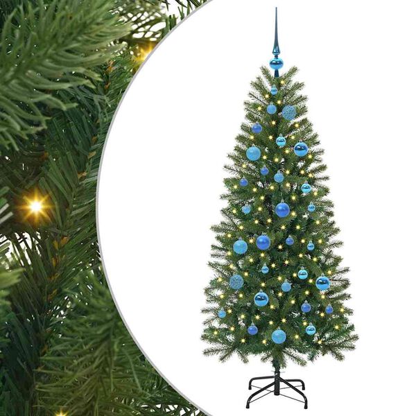 vidaXL &Aacute;rvore de Natal Artificial com 150 LEDs Verde 150 cm PE e PVC