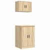 vidaXL Arm&aacute;rios de garagem 2pcs derivados de madeira carvalho sonoma