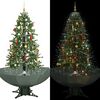 vidaXL &Aacute;rvore de Natal com neve base formato guarda-chuva 170 cm verde