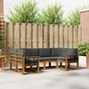 vidaXL Conjunto de Sof&aacute;s para Exterior 6 pcs Natural e Antracite