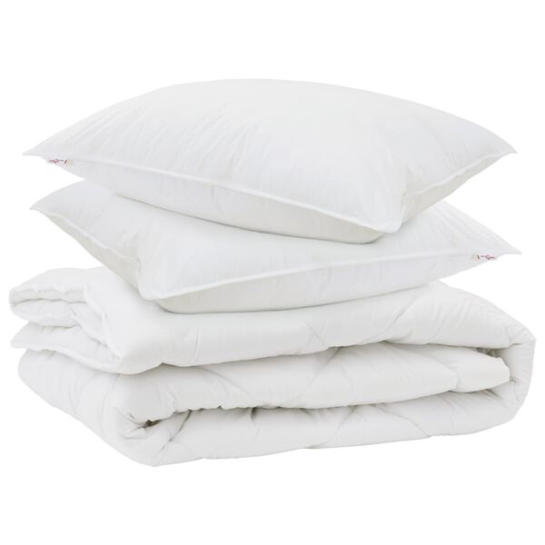 vidaXL Duvet para Todas as Esta&ccedil;&otilde;es 3 pcs Branco Microfibra