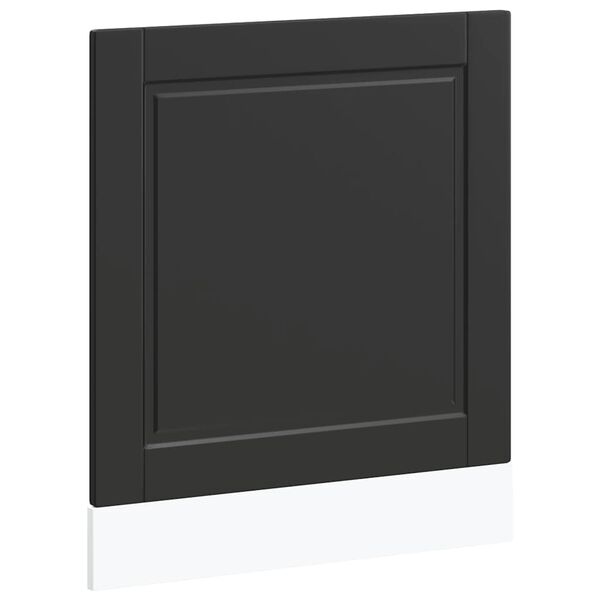 vidaXL Painel m&aacute;quina lavar lou&ccedil;a Porto preto 60x1,5x67 cm