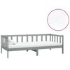 vidaXL Sof&aacute;-cama com colch&atilde;o 90x200 cm pinho maci&ccedil;o cinzento