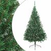 vidaXL Meia &aacute;rvore de Natal artificial com suporte 180 cm PVC verde