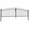 vidaXL Port&atilde;o de cerca de porta dupla Woerden com topo em forma de lan&ccedil;a 400x174,5 cm