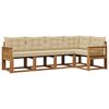 vidaXL Conjunto de Sof&aacute;s para Exterior 5 unid. Natural e Bege