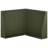 vidaXL Muro de Conten&ccedil;&atilde;o 50 x 50 x 30 cm A&ccedil;o Verde-Azeitona