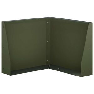 vidaXL Muro de Conten&ccedil;&atilde;o 50 x 50 x 30 cm A&ccedil;o Verde-Azeitona