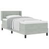 vidaXL Cama Box com cabeceira Manual Cinzento-claro 200 x 80 cm Veludo