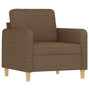 vidaXL Poltrona 60 cm tecido castanho