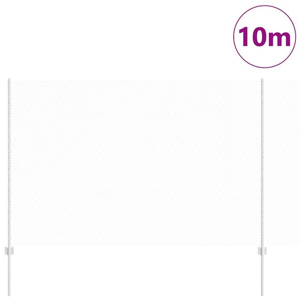 vidaXL Cerca com Poste Prateado 1,6 x 10 m A&ccedil;o