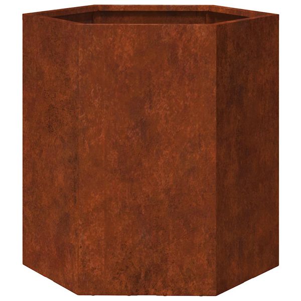 vidaXL Vaso/floreira 40x40x45 cm a&ccedil;o corten cor enferrujado