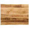 vidaXL Tampo de mesa c/ borda viva 70x60x2,5cm mangueira &aacute;spera maci&ccedil;a