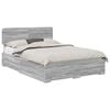 vidaXL Estrutura da Cama com gaveta Cinza Sonoma 140 x 200 cm