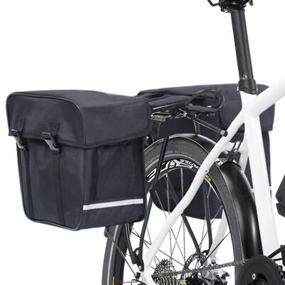 vidaXL Alforge duplo para bicicleta impermeável 35 L preto