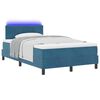 vidaXL Cama Box Spring LED com colch&atilde;o Azul Escuro 120 x 200 cm Veludo