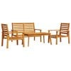 vidaXL 4 pcs conjunto lounge de jardim madeira de ac&aacute;cia maci&ccedil;a