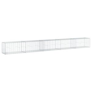 vidaXL Cesto gabi&atilde;o com cobertura 500x50x50 cm ferro galvanizado