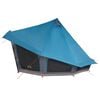 vidaXL Barraca Tipi Familiar Manual Azul e Cinza 508 x 470 x 300 cm