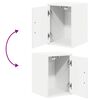 vidaXL Arm&aacute;rios de garagem 2 pcs derivados de madeira branco