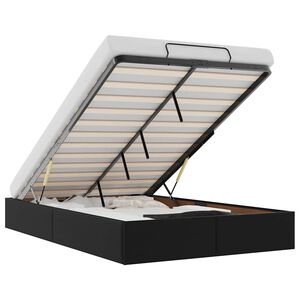 vidaXL Estrutura de cama otomana sem colch&atilde;o 120x190 cm preta