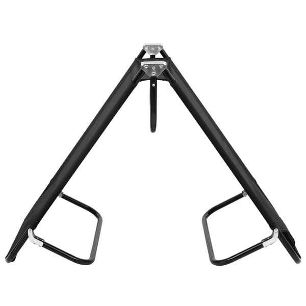 vidaXL Espregui&ccedil;adeira/cama dobr&aacute;vel a&ccedil;o preto