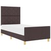 vidaXL Estrutura da Cama Castanho escuro 100 x 200 cm tecido