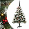 vidaXL &Aacute;rvore de Natal Artificial Verde e branco 120 cm