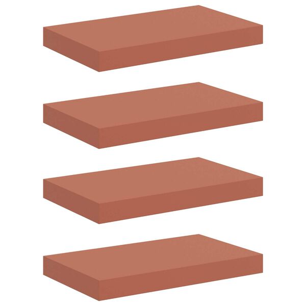 vidaXL Prateleira de Parede 4 pcs Vermelho 40 x 23,5 x 4 cm