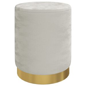 vidaXL Banqueta com arruma&ccedil;&atilde;o redonda veludo 31 x 37 cm cinzento-claro