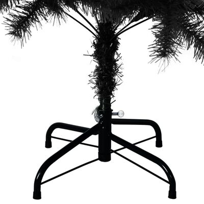 vidaXL Árvore de Natal artificial com suporte 120 cm PVC preto