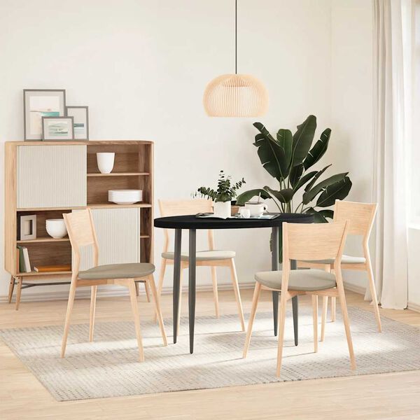 vidaXL Tampo de mesa 100x50x4 cm carvalho maci&ccedil;a oval castanho-escuro