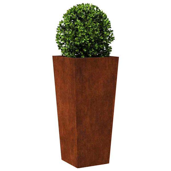 vidaXL Plantador de Jardim 35x35x75 cm a&ccedil;o resistente &agrave;s intemp&eacute;ries