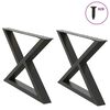 vidaXL P&eacute;s para mesa de centro 2 pe&ccedil;as antracite 70x(42-43,3) cm a&ccedil;o