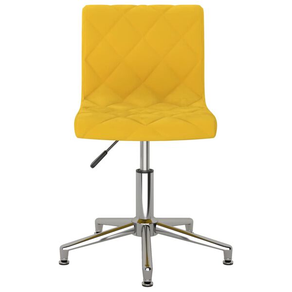 vidaXL Cadeiras de jantar girat&oacute;rias 2 pcs veludo amarelo mostarda