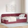 vidaXL Estrutura de Cama de Canto Vinho Vermelho 100 x 200 cm tecido