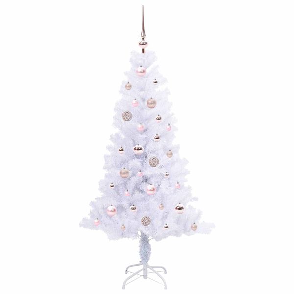 vidaXL &Aacute;rvore de Natal Artificial com 150 LEDs Branco 150 cm PVC e A&ccedil;o