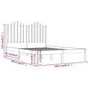 vidaXL Estrutura de cama casal 135x190 cm pinho maci&ccedil;o