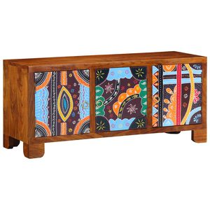 vidaXL Banco para Sapatos com porta Marrom mel 100 x 35 x 45 cm