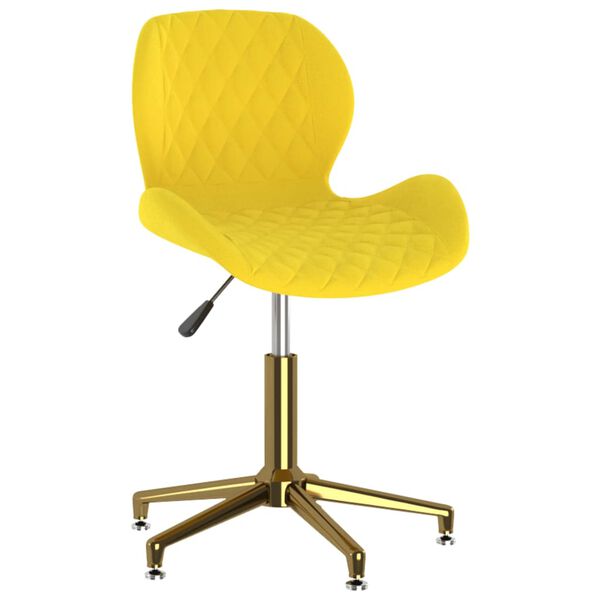 vidaXL Cadeiras de jantar girat&oacute;rias 2 pcs veludo amarelo mostarda