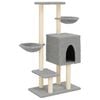 vidaXL &Aacute;rvore p/ gatos c/ postes arranhadores sisal 117 cm cinza-claro