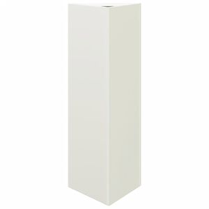 vidaXL Vaso/floreira de jardim triangular 30x26x75 cm a&ccedil;o branco