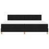 vidaXL Cama Box Spring LED com colch&atilde;o Preto 200 x 200 cm tecido